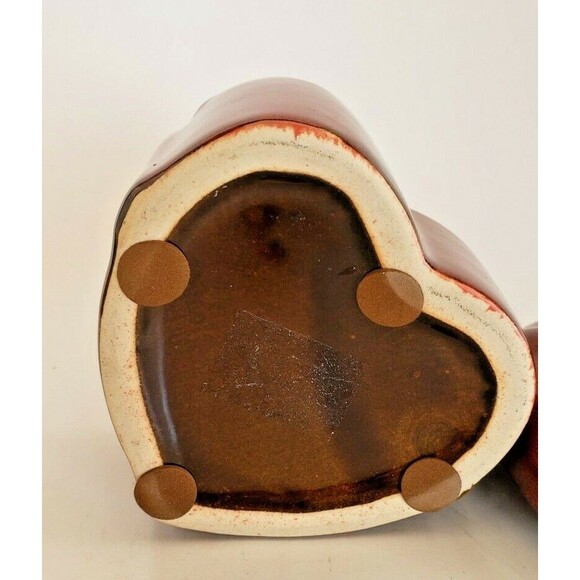 Trinket Dish for Christmas Brown with tan Holly Leaves and Berries Hand painted - Picture 6 of 6